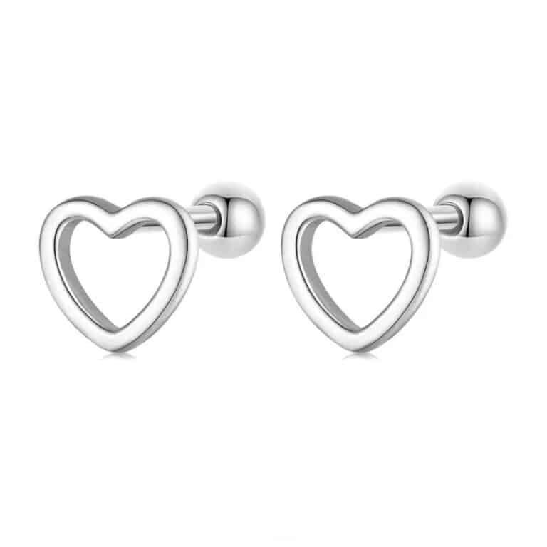 Boucles D'oreilles Argent 925 - Modèle As De Pique Et Cœur, Neuf Sans Emballage